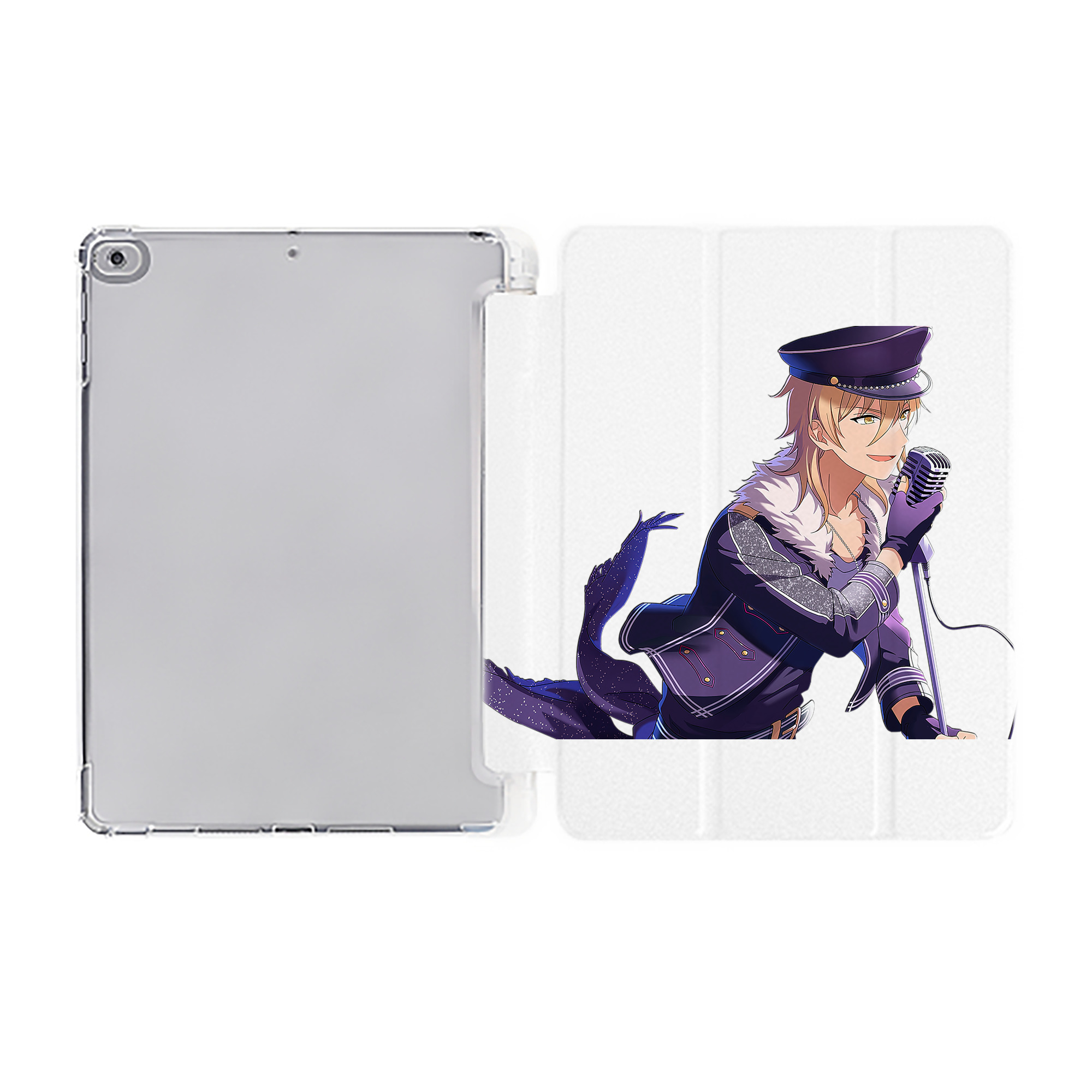 （画像用） あんさんぶるスターズ! Ensemble Stars IPad ケース ペン収納付き 三つ折りスタンド PUレザー×シリコン 対応機種9.5/10.5/10.9インチ